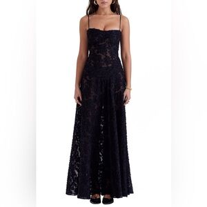 House of CB Seren Black Gown